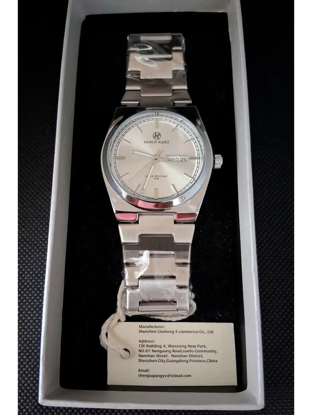 NEW Pablo Raez Men's Day/Date Dress Watch